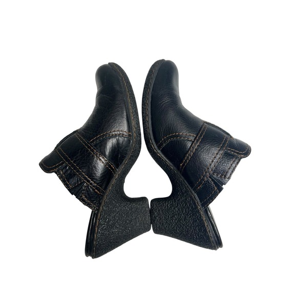 Boc Born Concept Shoes Womens Sz 8/39 Mule Clogs Heels Black Leather Buckle - Picture 6 of 16